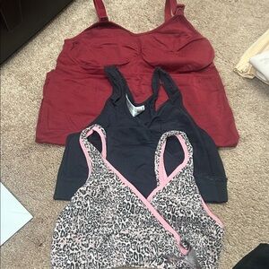 Nursing Bundle Bra (L)& nursing bra(med) and nursing tank (med) Binc c39
